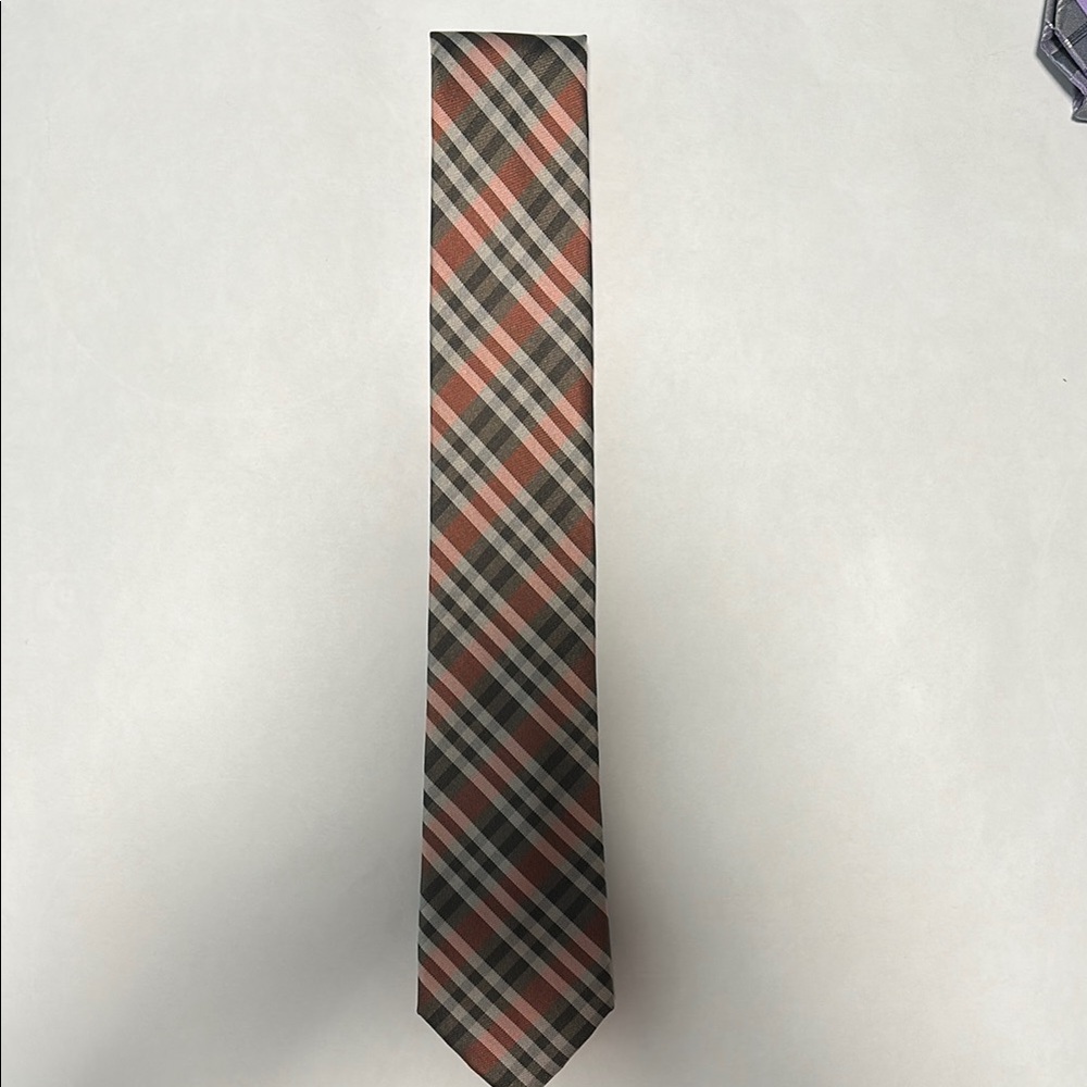Geoffrey Beene Brown and Orange Tie Classic Accessories